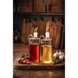 Porsima 408 2li Kare Borosilikat Cam Yağdanlık Yağlık Sirkelik 400ml