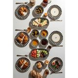 Porsima 4273 Pure 14 Parça Porselen Kahvaltı Seti 6 Kişilik Kahvaltı Takımı - siyah kuşlu
