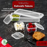 Porsima 4368 Freshlock Vakumlu Kahvaltılık Çok Amaçlı Saklama Kabı Kahvaltı Seti Şeffaf