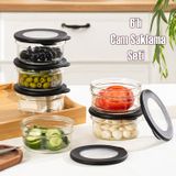 Porsima 4381 Flat 6 Lı Cam Çok Amaçlı Saklama Kabı