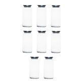Porsima 4401 Bormio Metal Kapaklı 8li Cam Kavanoz Seti Vakum Kapaklı Saklama Düzenleme Kabı Seti 1400ml