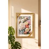Porsima 4410 Altın Modern Dekoratif Cam Fotoğraf Çerçevesi Masa Duvar Fotoğraf Çerçevesi 21x29,7cm