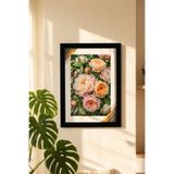 Porsima 4412 Siyah Modern Dekoratif Cam Fotoğraf Çerçevesi Masa Duvar Fotoğraf Çerçevesi 21x29,7cm