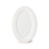 Porsima 4440 Gardenya Porselen Altın Fileli Kayık Tabak Seti - Oval Kahvaltılık Sunumluk Seti 30cm 2 Adet