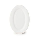 Porsima 4440 Gardenya Porselen Altın Fileli Kayık Tabak Seti - Oval Kahvaltılık Sunumluk Seti 30cm 2 Adet