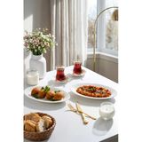 Porsima 4450 Porselen Kayık Tabak Seti - Oval Kahvaltılık Sunumluk Seti 25Cm