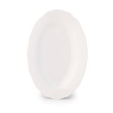 Porsima 4461 Gonca Porselen Kayık Tabak Seti - Oval Kahvaltılık Sunumluk Seti 25cm 2 Adet