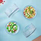 Porsima 4'Lü Kesme Kristal Dondurmalık, Cam Çerezlik, Çerez Kasesi, Magnolya Kasesi 400 Ml