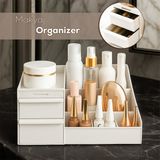 Porsima 5303 Beyaz Makyaj Organizer 2 Çekmeceli Çok Amaçlı Kullanım Alanı ile Doğal Görünüm