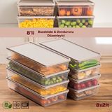 Porsima 5310 8li Buzdolabı Organizeri Mikrodalga ve Derin Dondurucu Buzluk Bakliyat Saklama Kabı - 2lt Kapicino - Cappuccino