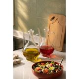 Porsima 5323 2li Borosilikat Cam Zeytinyağ Şişesi Takımı - 2li Yağlık ve Sirkelik Seti 750ml+750ml