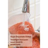Porsima 5341 6lı Etiketli Kare Un Erzak Bakliyat Saklama Kabı Takımı Seti 1.70 Lt - Şeffaf