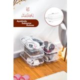 Porsima 5li Kadın ve Çocuk Ayakkabı Saklama Kutusu-Şeffaf Pratik Ayakkabı Kabı Düzenleyici Saklama Seti 3196