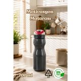 Porsima 911037-2 Bpa Free Motivasyon Sporcu Su Matarası Tritan Suluk 0,7lt Su Şişesi Fuşya