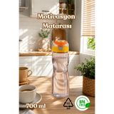 Porsima 911037-3 Bpa Free Motivasyon Sporcu Su Matarası Tritan Suluk 0,7lt Su Şişesi Turuncu