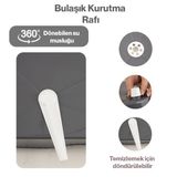 Porsima Akl-060 Gri Luks Tabaklik Bulasiklik-Yonlendirilebilir Su Akitma Kanalli Bulasik Sepeti-Kasiklikli