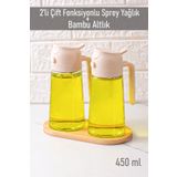 Porsima Alk-3154 Cam Sprey Şişe -yağdanlık Limon Sirke Sos Püskürtücü, Sızdırmaz Standlı Yağlık Krem