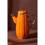 Porsima Balkabak Kapaklı Porselen 1550 ml Porselen Yağlık Sirkelik Yağdanlık