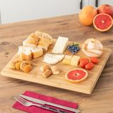 Porsima Bambu Peynir Pizza Tahtası Sunum Tahtası 360 Derece Dönen Yuvarlak Lüx Servis 35 x 30 x - 0 - 1 lt