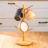 Porsima Bmb-110 Tezgah Üstü Bambu, Kupa Askılığı Fincan, Bardak Standı