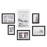 Porsima DHZ90055 Renkli Ahşap Modern Dekoratif 6 Parça Fotoğraf Çerçevesi Masa Duvar Fotoğraf Çerçevesi