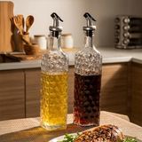 Porsima DHZ90116-1 2li Sızdırmaz Kapaklı Cam Yağlık Sirkelik Yağdanlık 500ML - Şeffaf - 500 ml