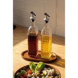 Porsima DHZ90116-2 2li Sızdırmaz Kapaklı Cam Yağlık Sirkelik Yağdanlık 500ML - DHZ90116-1