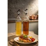 Porsima Dhz90116-3 2Li Sızdırmaz Kapaklı Cam Yağlık Sirkelik Yağdanlık 500Ml