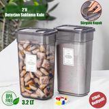 Porsima Diamond 2li Deterjan Saklama Kutusu Etiketli Saklama Kabı Çok Amaçlı Saklama Kabı Seti 3,2lt