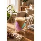 Porsima Double Feather Çift Cidarlı Kupa 300 ml - Şeffaf
