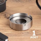 Porsima Etn-016 Paslanmaz Çelik Metal Kül Tablası Küllük