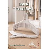 Porsima Harmoni 24 Adet Dolap Içi Düzenleyici Organizer Iç Içe Geçen Askı Tişört Gömlek Elbise Askısı Gri - Açık Gri