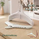 Porsima Harmoni 24 Adet Dolap Içi Düzenleyici Organizer İç İçe Geçen Askı Tişört Gömlek Elbise Askısı Gri
