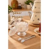 Porsima Istiridye Şeker Maşası Paslanmaz Çelik Servis Maşası Küp Şeker Buz Maşası Mini Mutfak Maşası - Gümüş