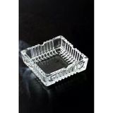 Porsima Klk-02 Kristal Cam Kare Küllük 12X12 Cm Şeffaf Lüks Küllü