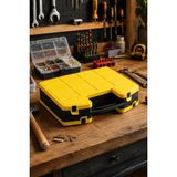 Porsima L-00560 Combo Takım Çantası Çift Taraflı Çok Bölmeli Organizer - Balıkçı Terzi Dişçi Pastane Organizer Kutu - Siyah - Sarı