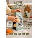 Porsima L-00667 550 ml Hazneli Paslanmaz Çelik Mutfak Rendesi – Turkuaz / Su Yeşili