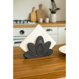 Porsima L-0344 Dekoratif Peçetelik-Kağır Havluluk 4X12CM - Siyah