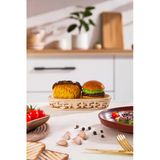 Porsima Mio-038 Hamburger Motifli 2li Standlı Tuzluk Biberlik Seti