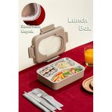 Porsima Paslanmaz Çelik 3 Bölmeli Vakumlu Yemek Termosu Beslenme Kutusu Taşınabilir Lunch Box Sefer Tası, DAHU202500000664