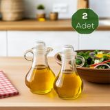 Porsima PBT-570 Kapaklı Akrilik 2li Yağlık Sirkelik Yağdanlık Seti 80ML - Şeffaf - 80 ml