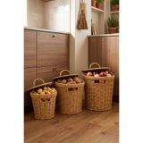 Porsima Pbt-920 3 lü Hasır Sepet Kapaklı Bambu Sepet Seti Dekoratif Banyo Mutfak Düzenleyici Organizeri