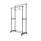 Porsima Perillas 18004 Shore Duo Yukseklik Ayarli Tekerlekli Esek Metal Askilik - Vestiyer Portmanto