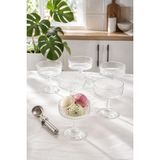 Porsima RYGK0072/6 Clara 6lı Ayaklı Cam Kase Puding Tatlı ve Dondurma Kasesi Lokumluk Şekerlik Kase Seti Çerez Kasesi 225ML - 225 ml