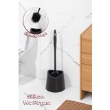 Porsima Silikon Wc Tuvalet Banyo Lavabo Fırçası Klozet Temizleme Fırçası Siyah SB-776