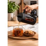 Porsima Smartpan BV093 French Press Paslanmaz Çelik Süzgeçli Cam Bitki Çayı Demliği Kahve Presi - 600 ml - Siyah