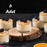 Porsima Te-10 6 Parça Cam Kase Seti Dondurma Çerez Kasesi 4x7 cm Şeffaf ve Dayanıklı