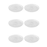 Porsima Tokyo 10788 6'lı Desenli Cam Pasta Tabak Seti – 16 cm Tatlı & İkram Tabağı