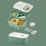Porsima Vakumlu Kendinden Kaşık Çatallı Sosluklu Bölmeli Beslenme Çantası- 2 Katlı Lunch Box-Sefer Tası 3191