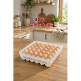 Porsima Vc-724 Peggy 30 Bölmeli Kapaklı Yumurta Kutusu Yumurtalık Buzdolabı Organizeri Saklama Kabı